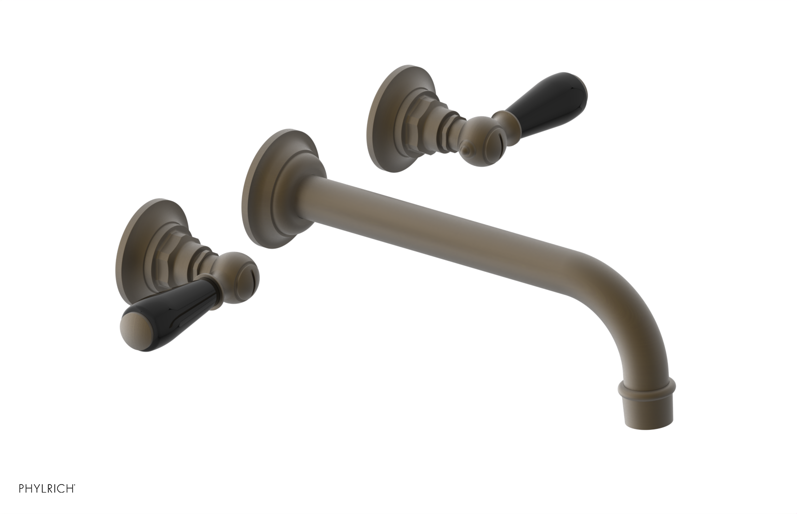 Phylrich Jamestown 10" Spout Wall Lavatory Set with Lever Handle