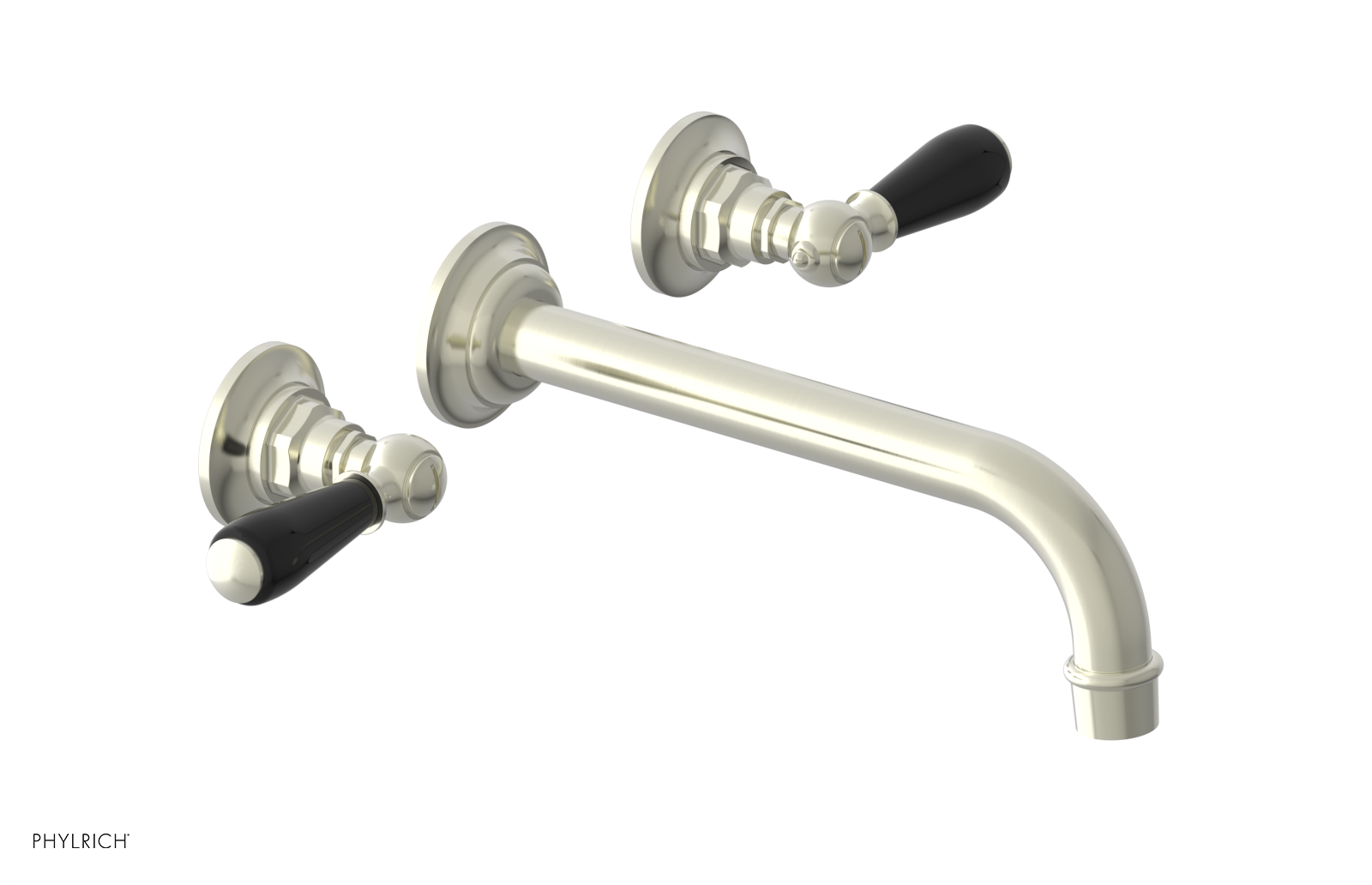 Phylrich Jamestown 10" Spout Wall Lavatory Set with Lever Handle