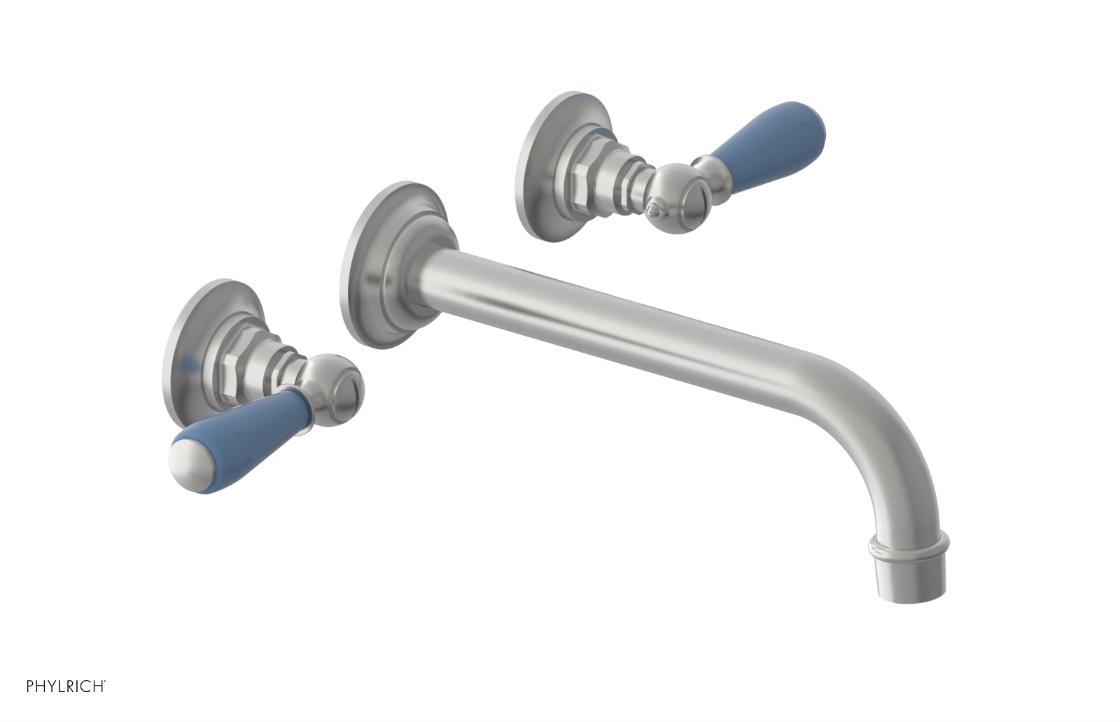 Phylrich Jamestown 10" Spout Wall Lavatory Set with Lever Handle by Phylrich