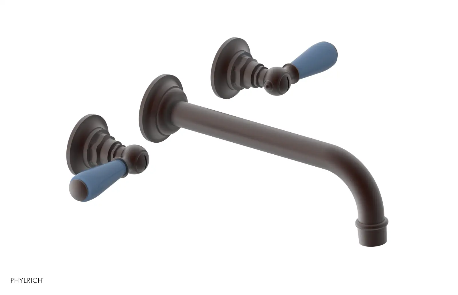Phylrich Jamestown 10" Spout Wall Lavatory Set with Lever Handle by Phylrich