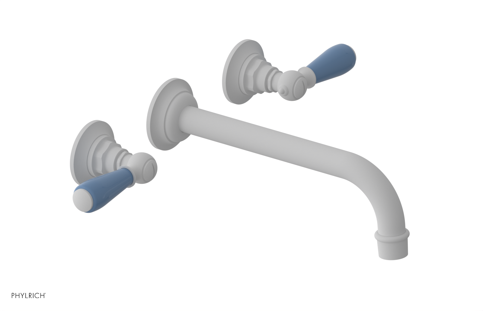 Phylrich Jamestown 10" Spout Wall Lavatory Set with Lever Handle by Phylrich