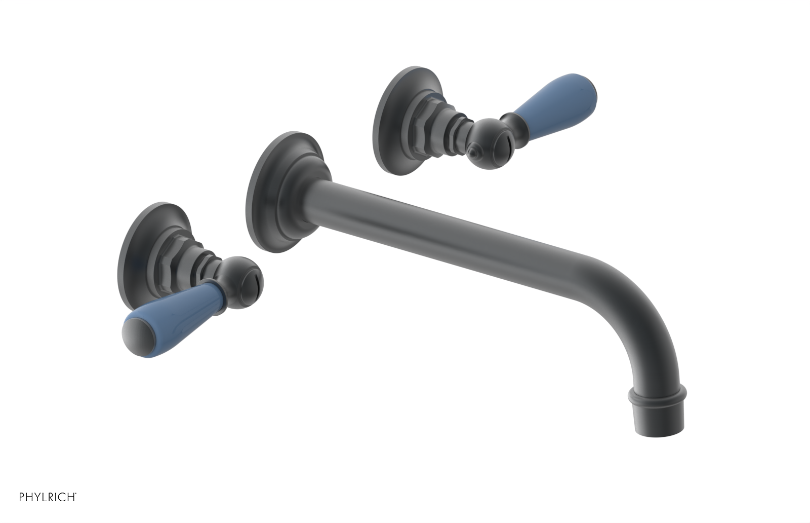 Phylrich Jamestown 10" Spout Wall Lavatory Set with Lever Handle by Phylrich