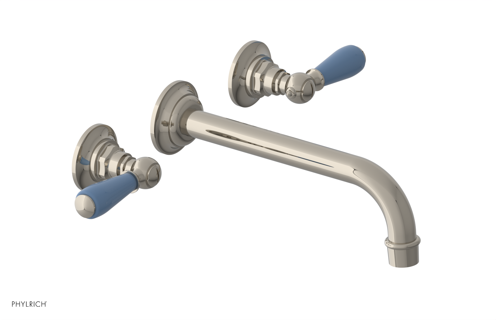 Phylrich Jamestown 10" Spout Wall Lavatory Set with Lever Handle by Phylrich