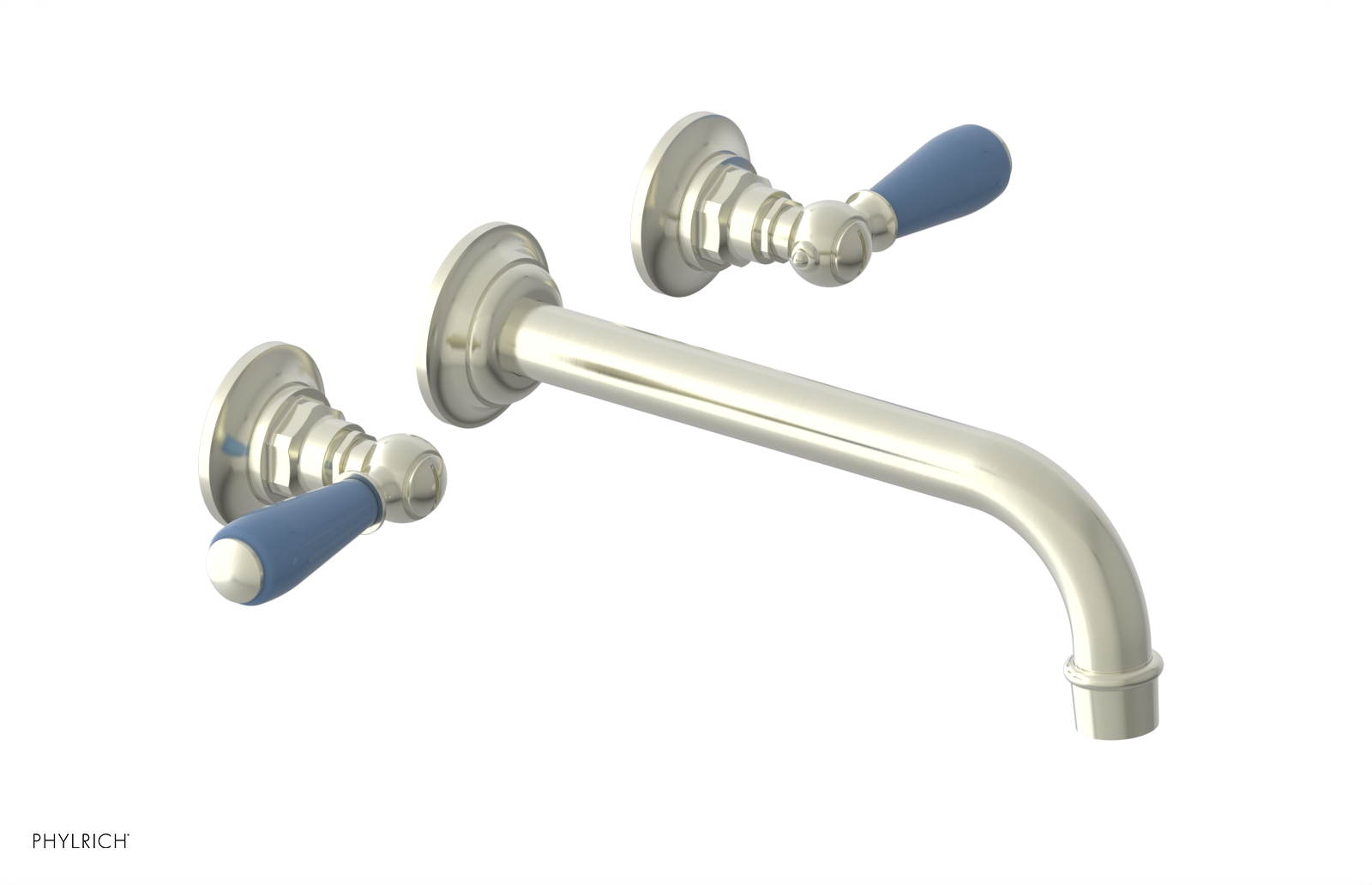 Phylrich Jamestown 10" Spout Wall Lavatory Set with Lever Handle by Phylrich