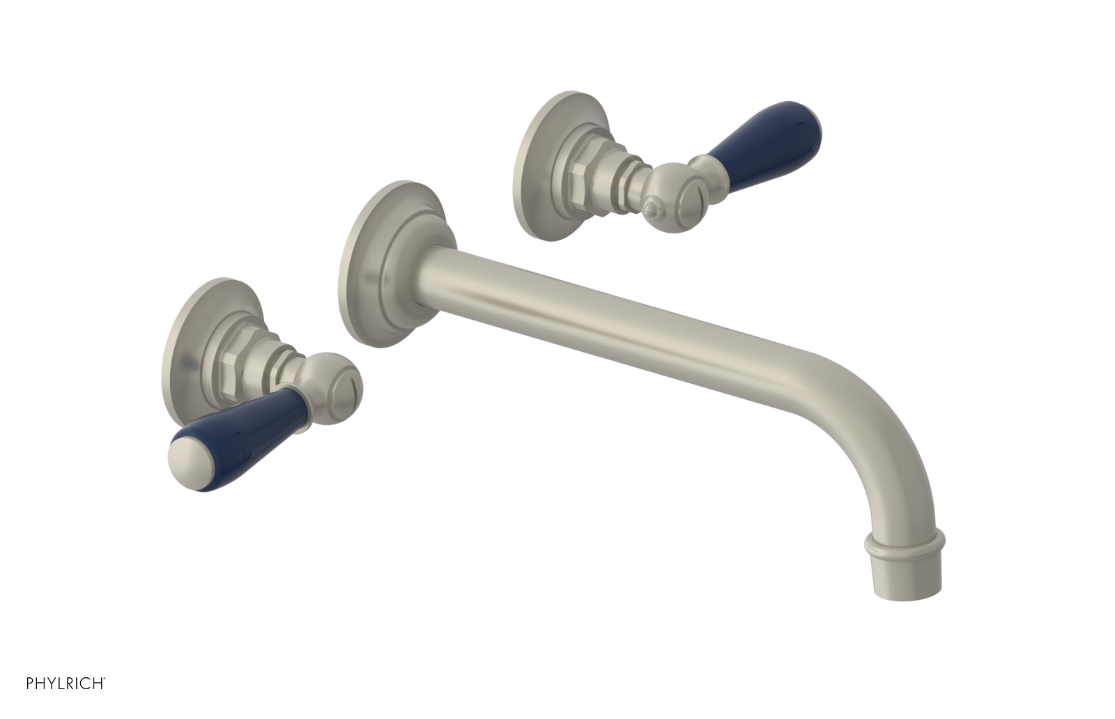 Phylrich Jamestown 10" Spout Wall Lavatory Set with Lever Handle by Phylrich