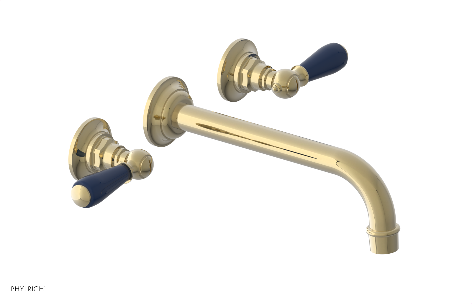 Phylrich Jamestown 10" Spout Wall Lavatory Set with Lever Handle by Phylrich