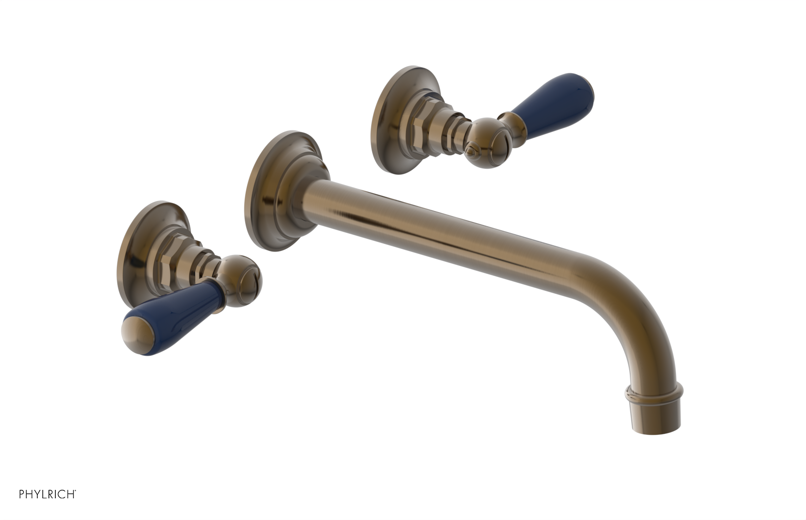 Phylrich Jamestown 10" Spout Wall Lavatory Set with Lever Handle by Phylrich