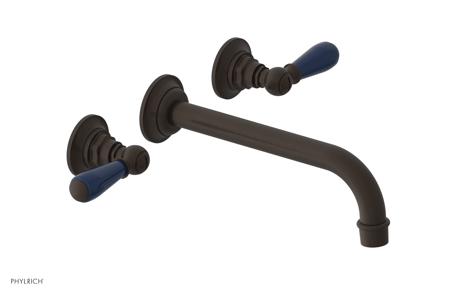Phylrich Jamestown 10" Spout Wall Lavatory Set with Lever Handle by Phylrich