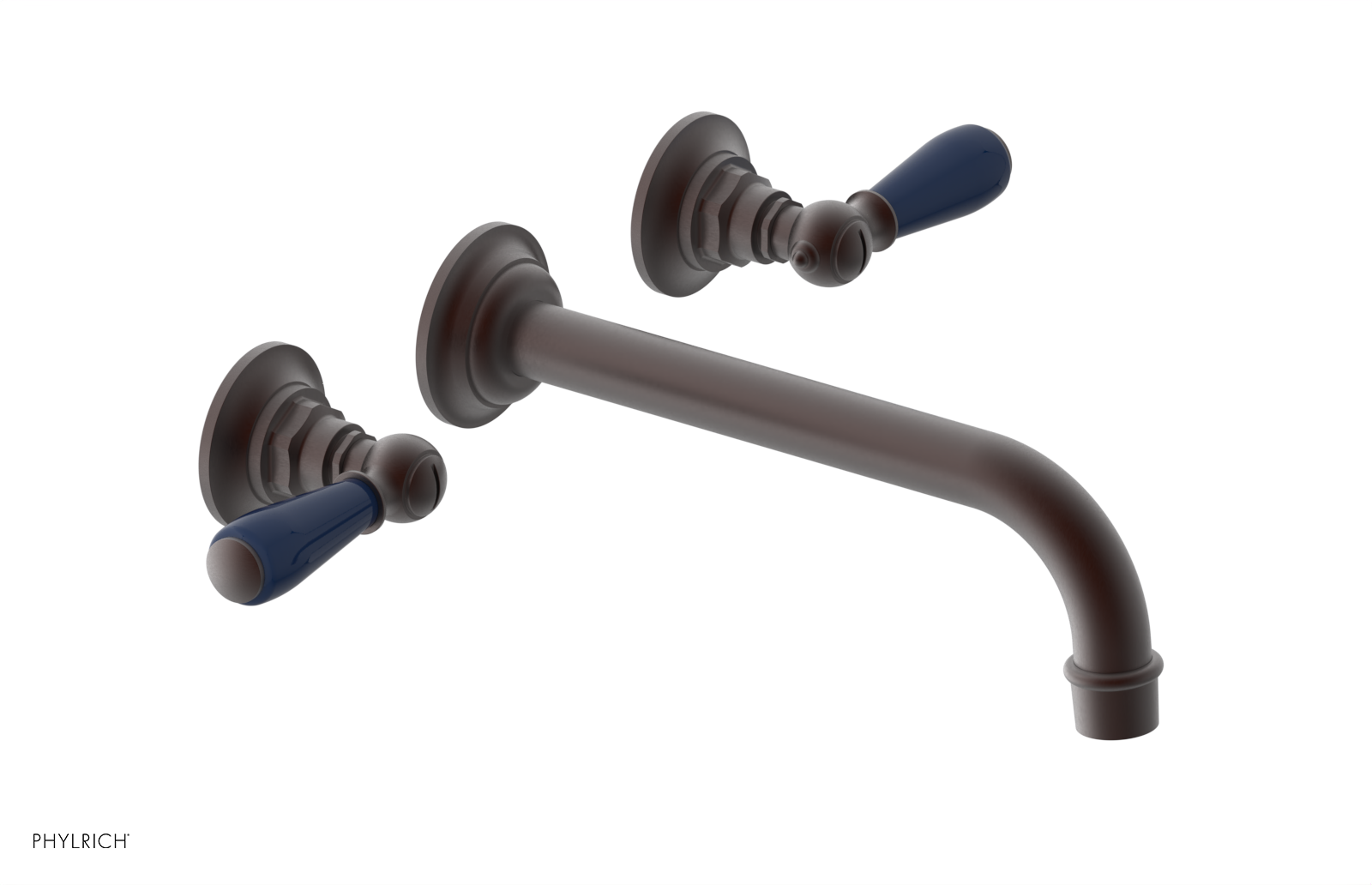Phylrich Jamestown 10" Spout Wall Lavatory Set with Lever Handle by Phylrich