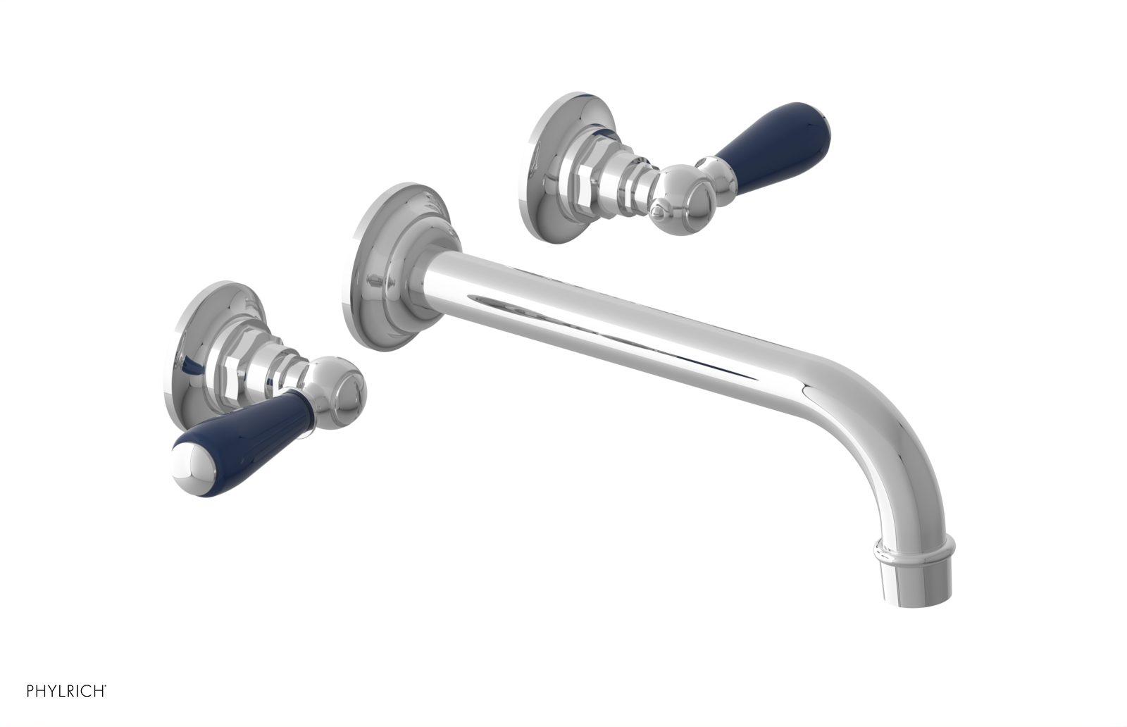 Phylrich Jamestown 10" Spout Wall Lavatory Set with Lever Handle by Phylrich
