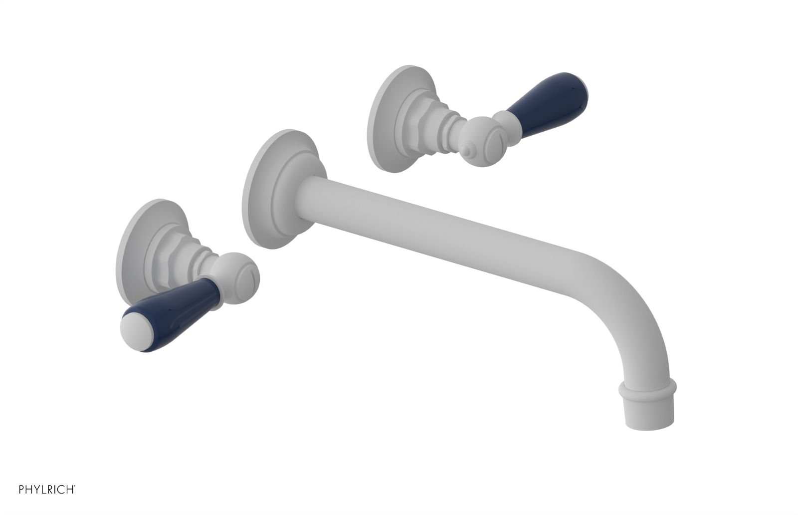 Phylrich Jamestown 10" Spout Wall Lavatory Set with Lever Handle by Phylrich