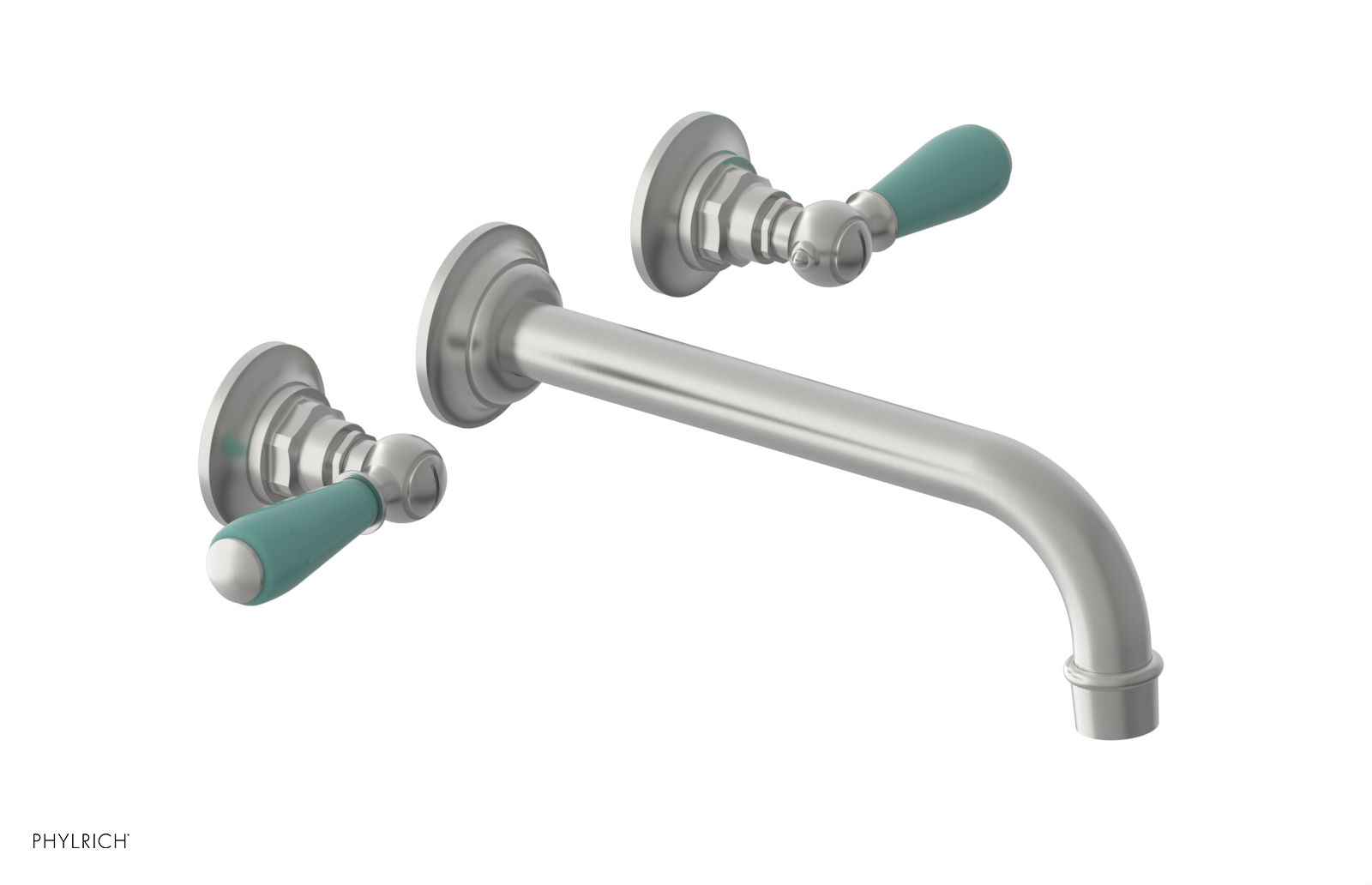 Phylrich Jamestown 10" Spout Wall Lavatory Set with Lever Handle by Phylrich