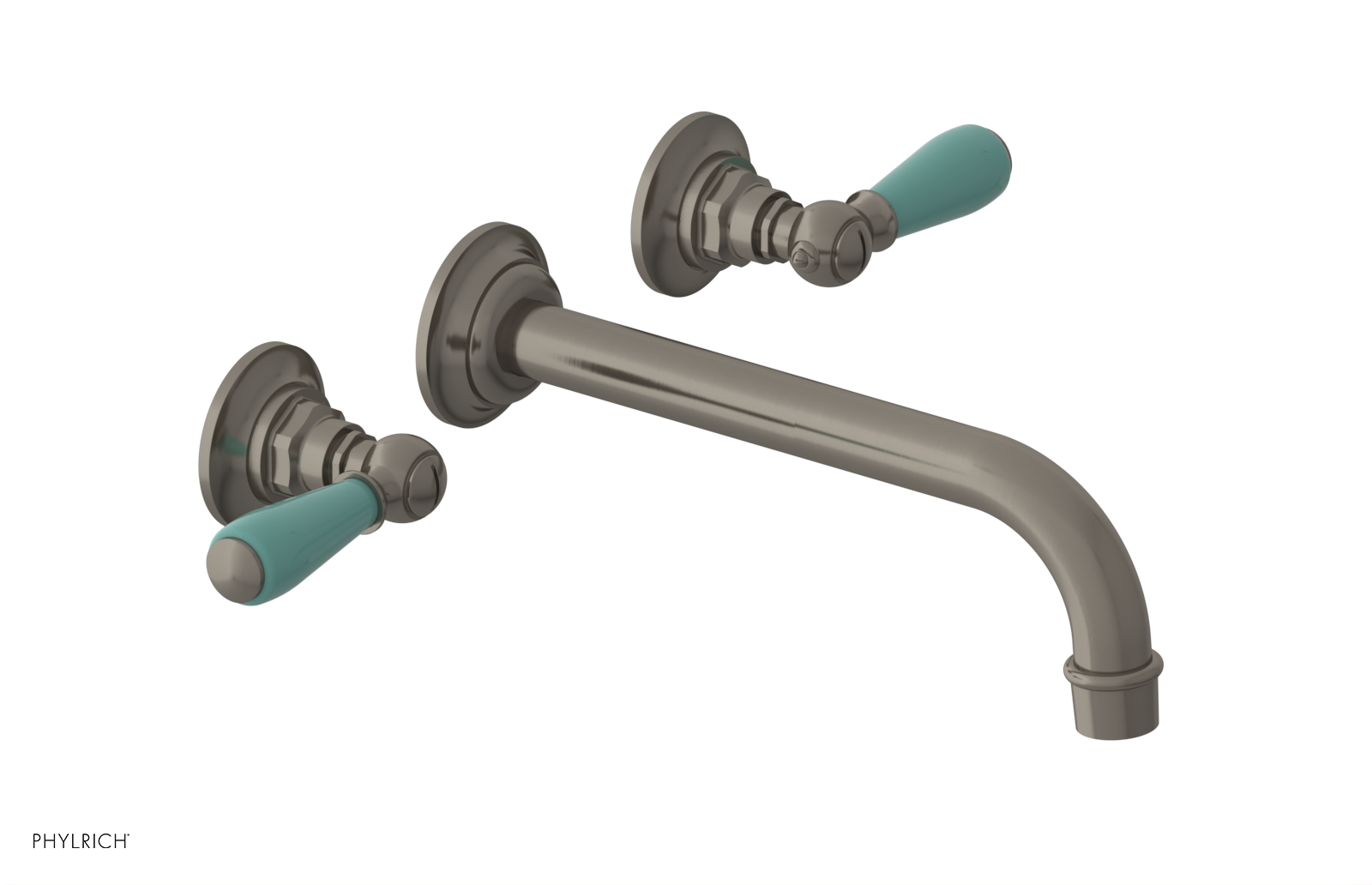 Phylrich Jamestown 10" Spout Wall Lavatory Set with Lever Handle