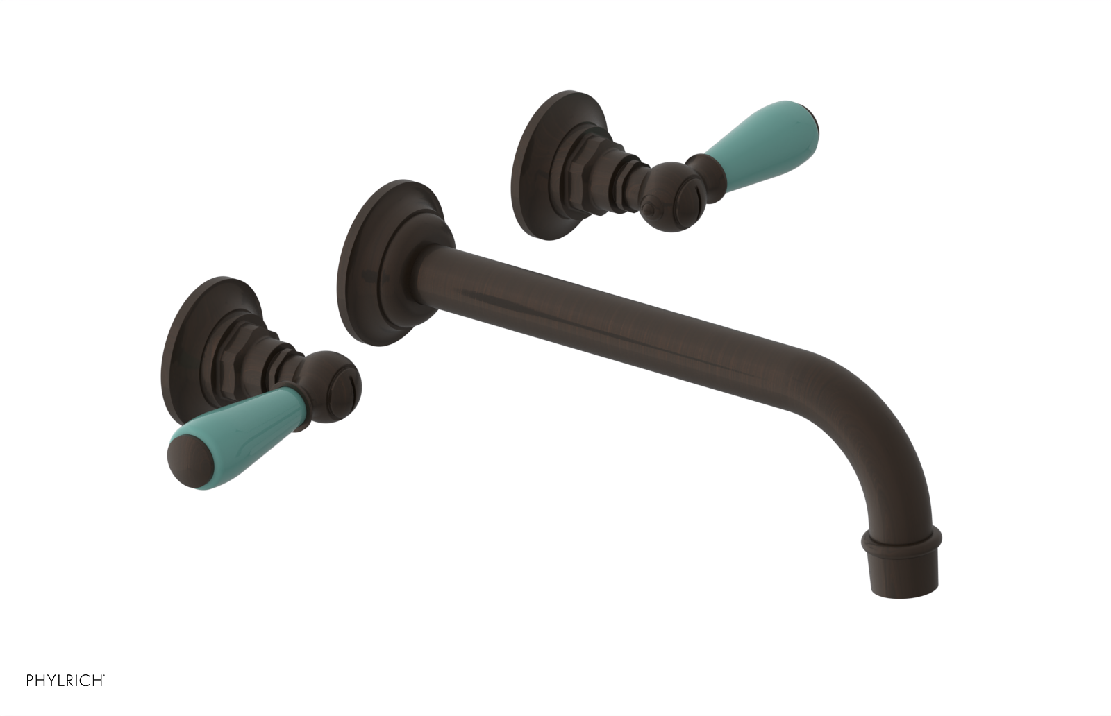 Phylrich Jamestown 10" Spout Wall Lavatory Set with Lever Handle