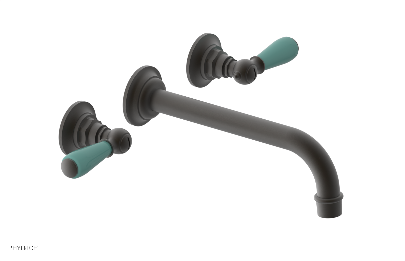 Phylrich Jamestown 10" Spout Wall Lavatory Set with Lever Handle