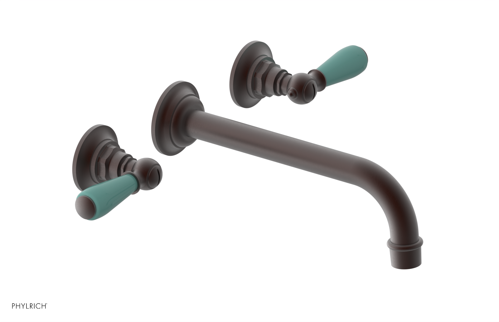 Phylrich Jamestown 10" Spout Wall Lavatory Set with Lever Handle