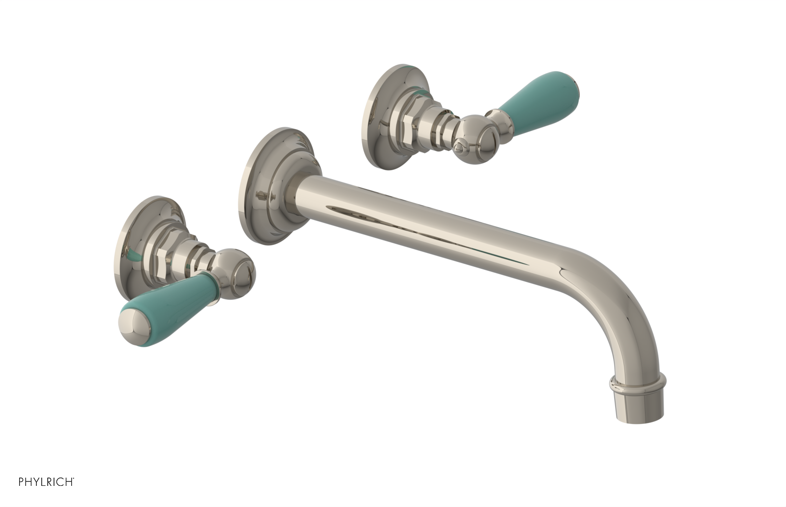 Phylrich Jamestown 10" Spout Wall Lavatory Set with Lever Handle by Phylrich