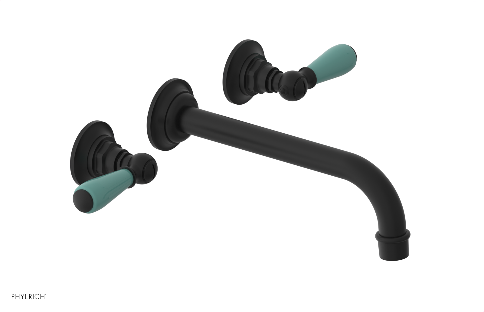 Phylrich Jamestown 10" Spout Wall Lavatory Set with Lever Handle