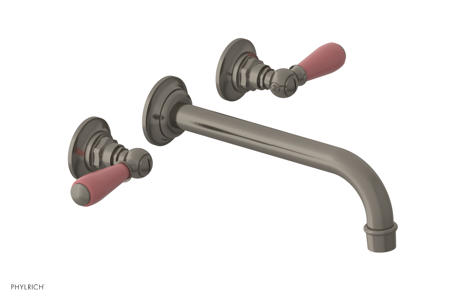 Phylrich Jamestown 10" Spout Wall Lavatory Set with Lever Handle