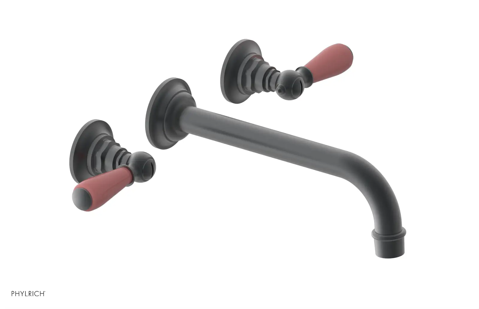 Phylrich Jamestown 10" Spout Wall Lavatory Set with Lever Handle by Phylrich