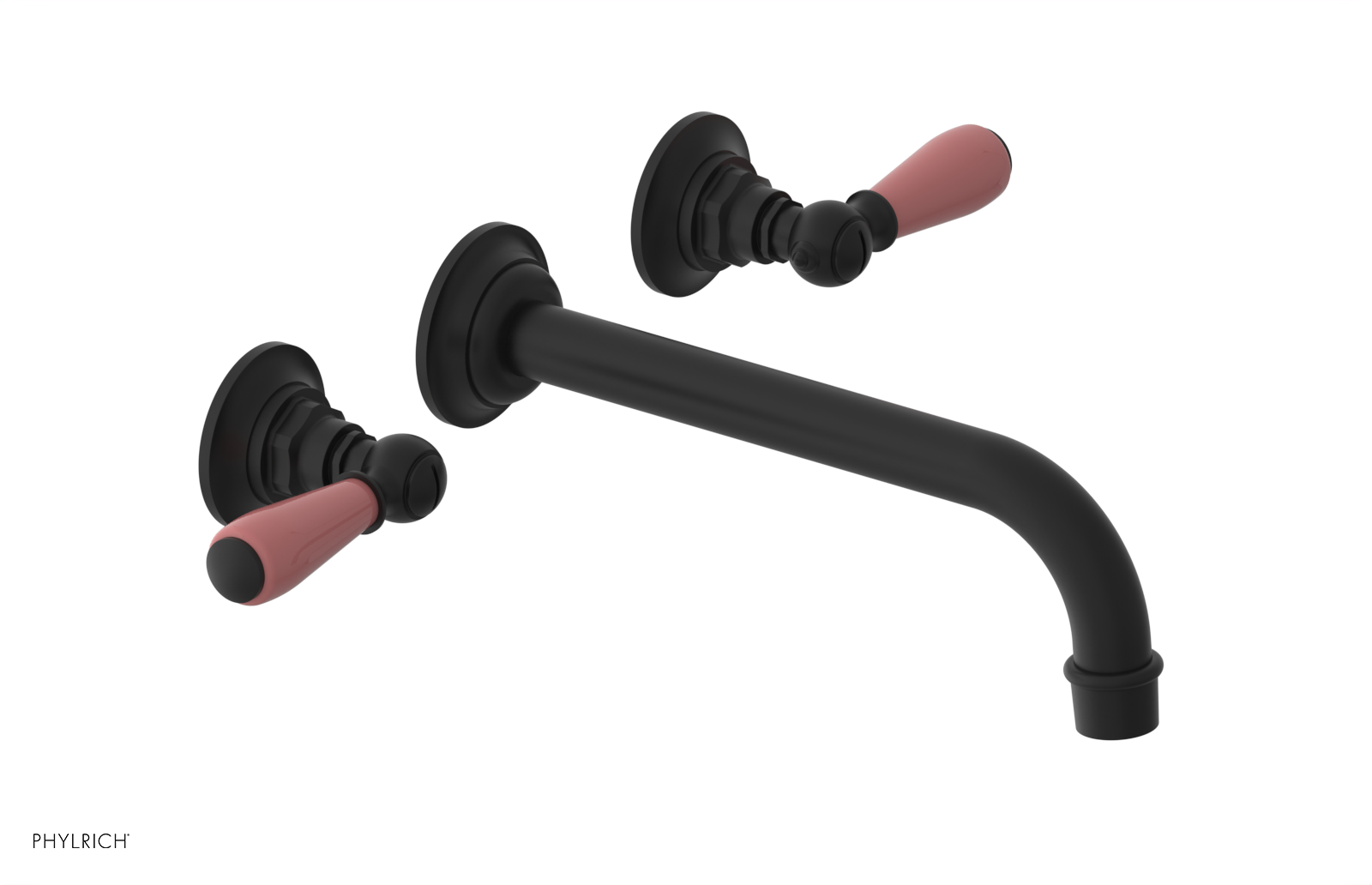 Phylrich Jamestown 10" Spout Wall Lavatory Set with Lever Handle