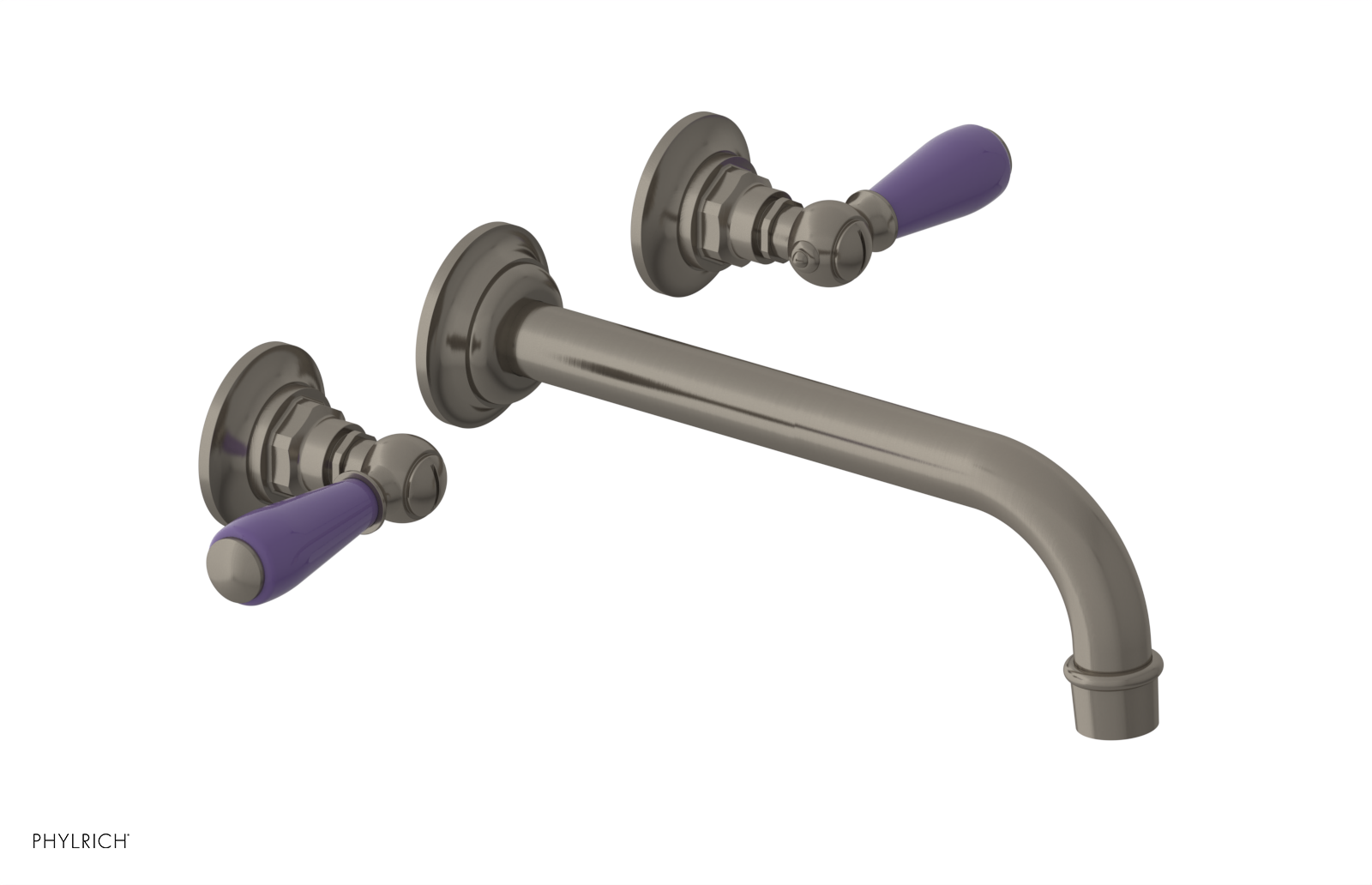 Phylrich Jamestown 10" Spout Wall Lavatory Set with Lever Handle by Phylrich