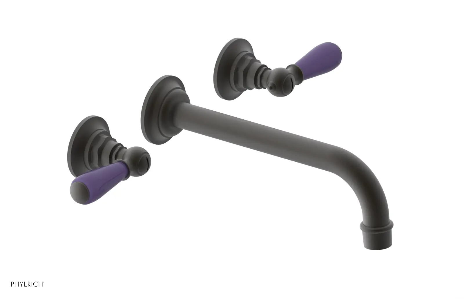 Phylrich Jamestown 10" Spout Wall Lavatory Set with Lever Handle by Phylrich
