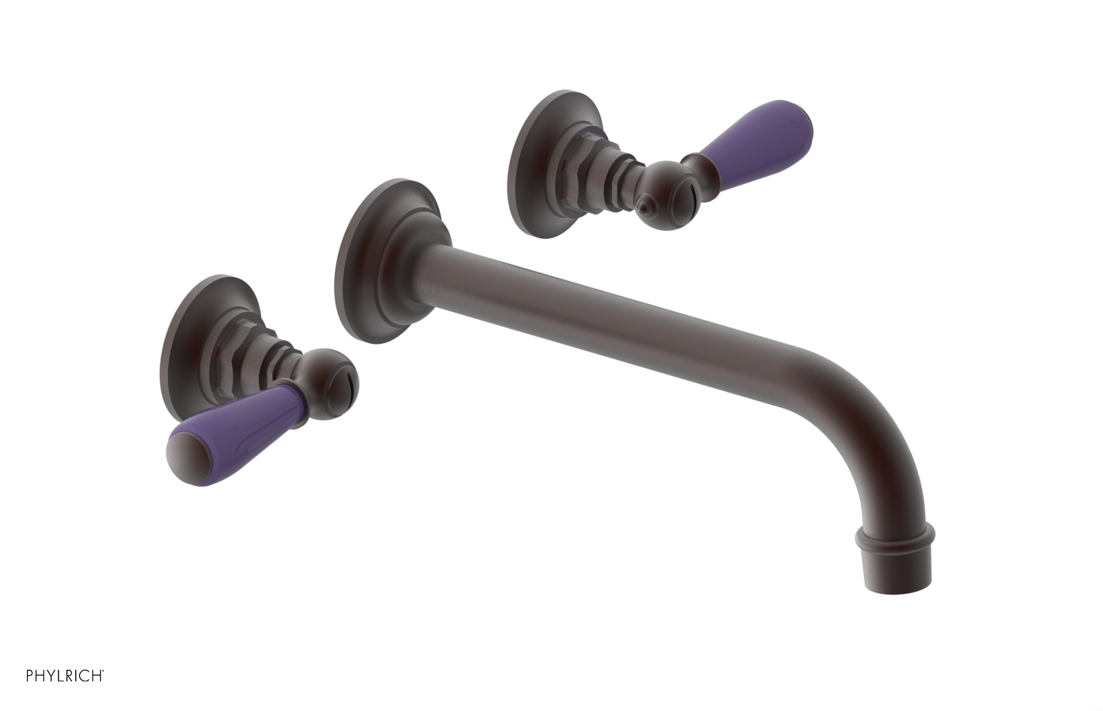 Phylrich Jamestown 10" Spout Wall Lavatory Set with Lever Handle by Phylrich