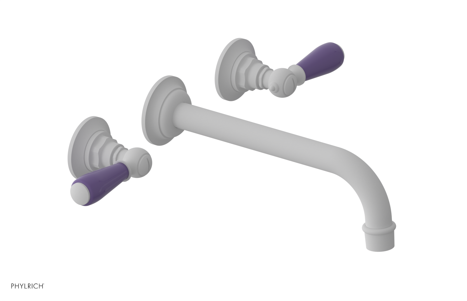 Phylrich Jamestown 10" Spout Wall Lavatory Set with Lever Handle by Phylrich