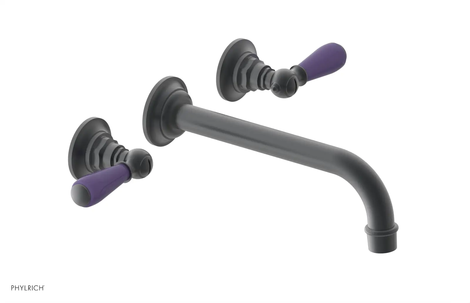 Phylrich Jamestown 10" Spout Wall Lavatory Set with Lever Handle by Phylrich