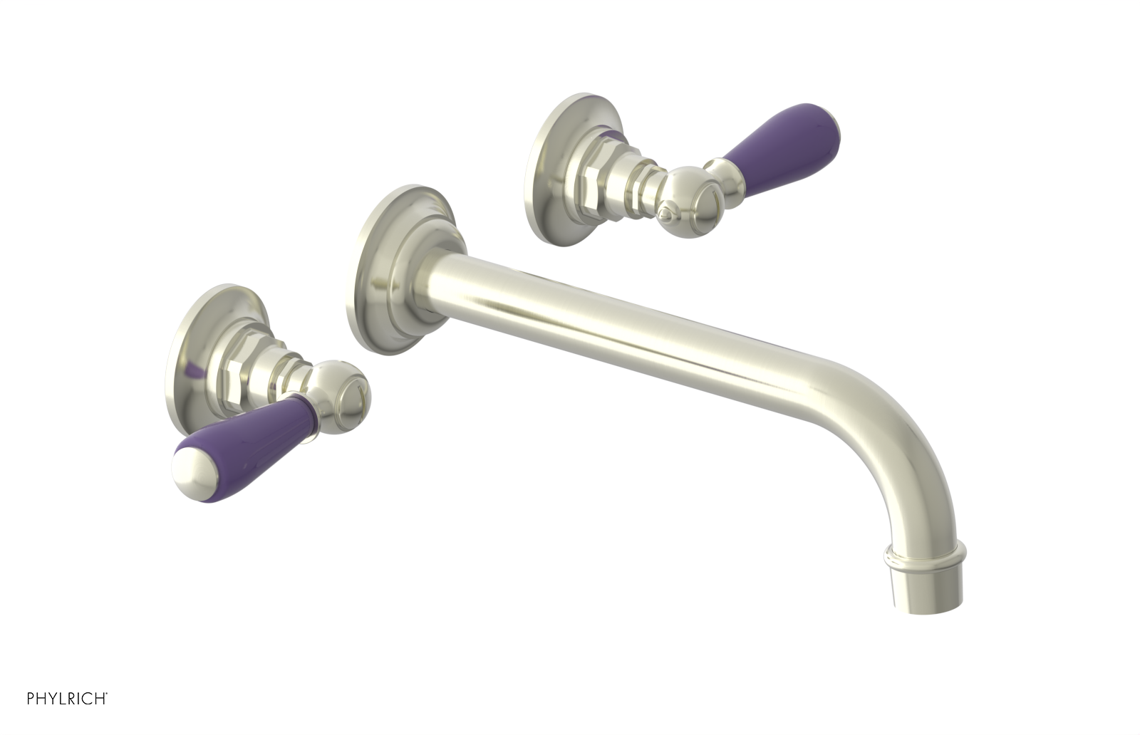 Phylrich Jamestown 10" Spout Wall Lavatory Set with Lever Handle by Phylrich