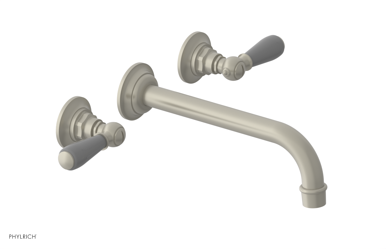 Phylrich Jamestown 10" Spout Wall Lavatory Set with Lever Handle by Phylrich