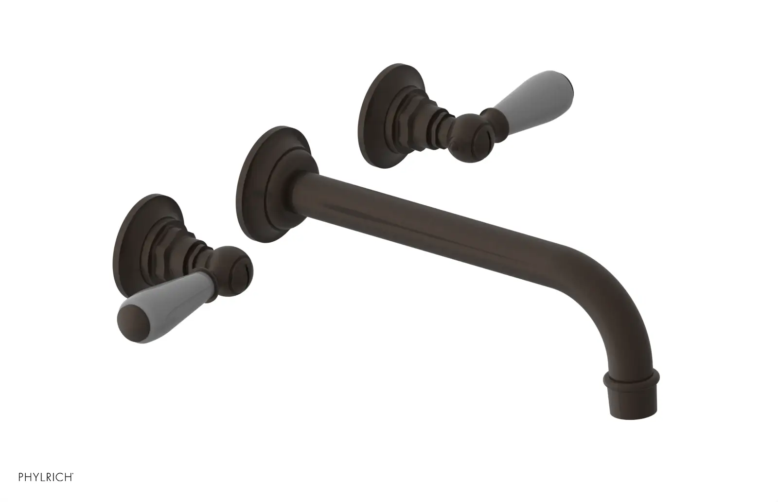 Phylrich Jamestown 10" Spout Wall Lavatory Set with Lever Handle by Phylrich