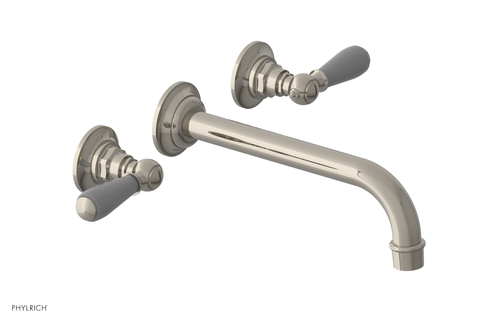 Phylrich Jamestown 10" Spout Wall Lavatory Set with Lever Handle by Phylrich