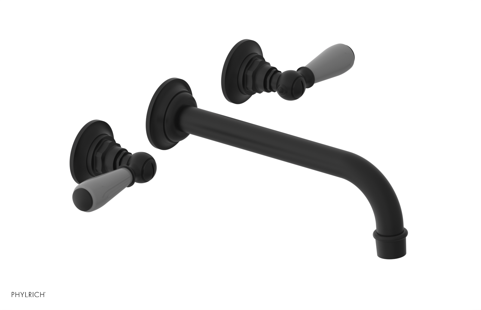 Phylrich Jamestown 10" Spout Wall Lavatory Set with Lever Handle