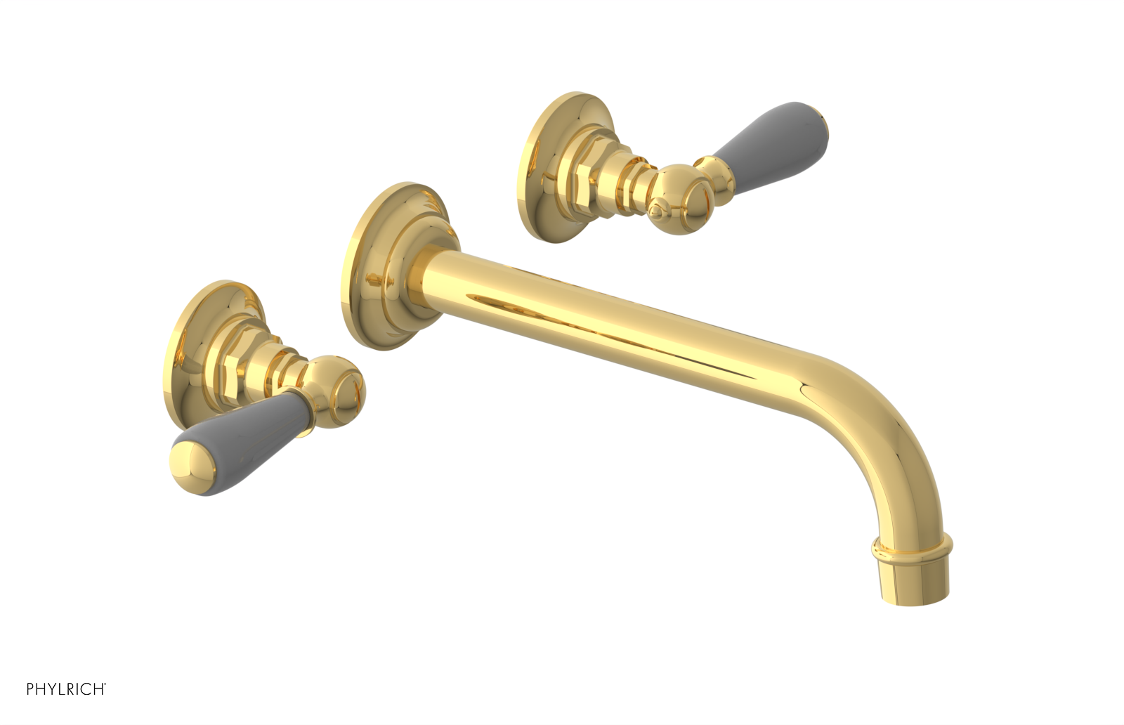 Phylrich Jamestown 10" Spout Wall Lavatory Set with Lever Handle by Phylrich