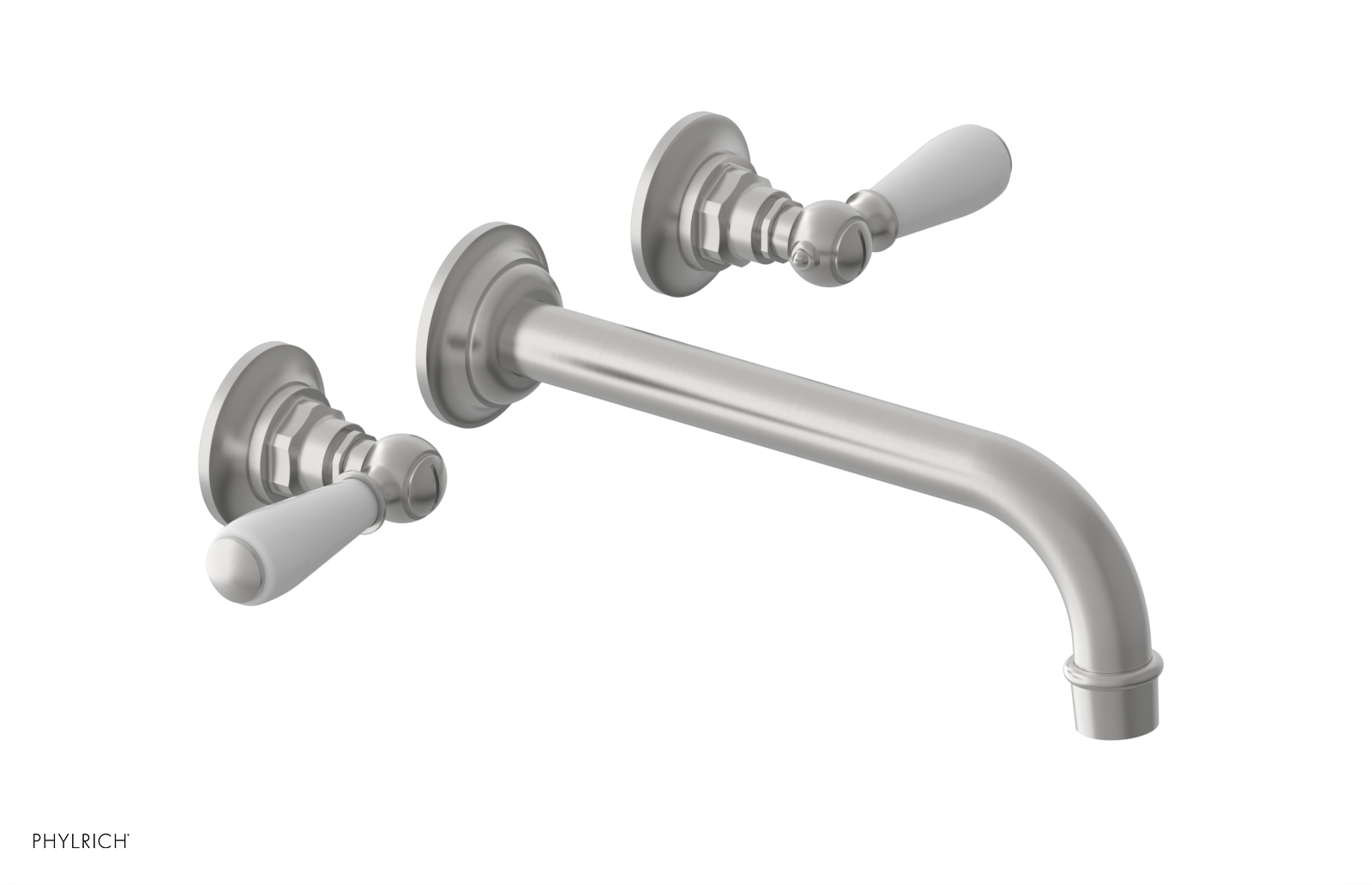 Phylrich Jamestown 10" Spout Wall Lavatory Set with Lever Handle by Phylrich