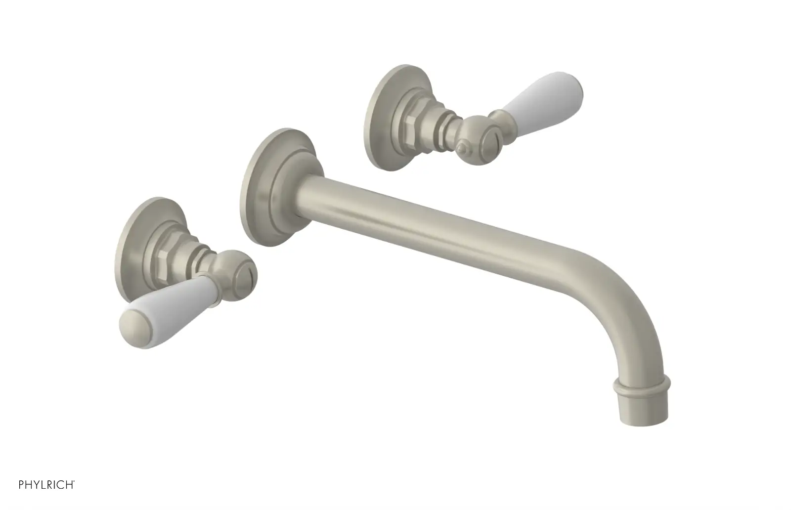 Phylrich Jamestown 10" Spout Wall Lavatory Set with Lever Handle by Phylrich