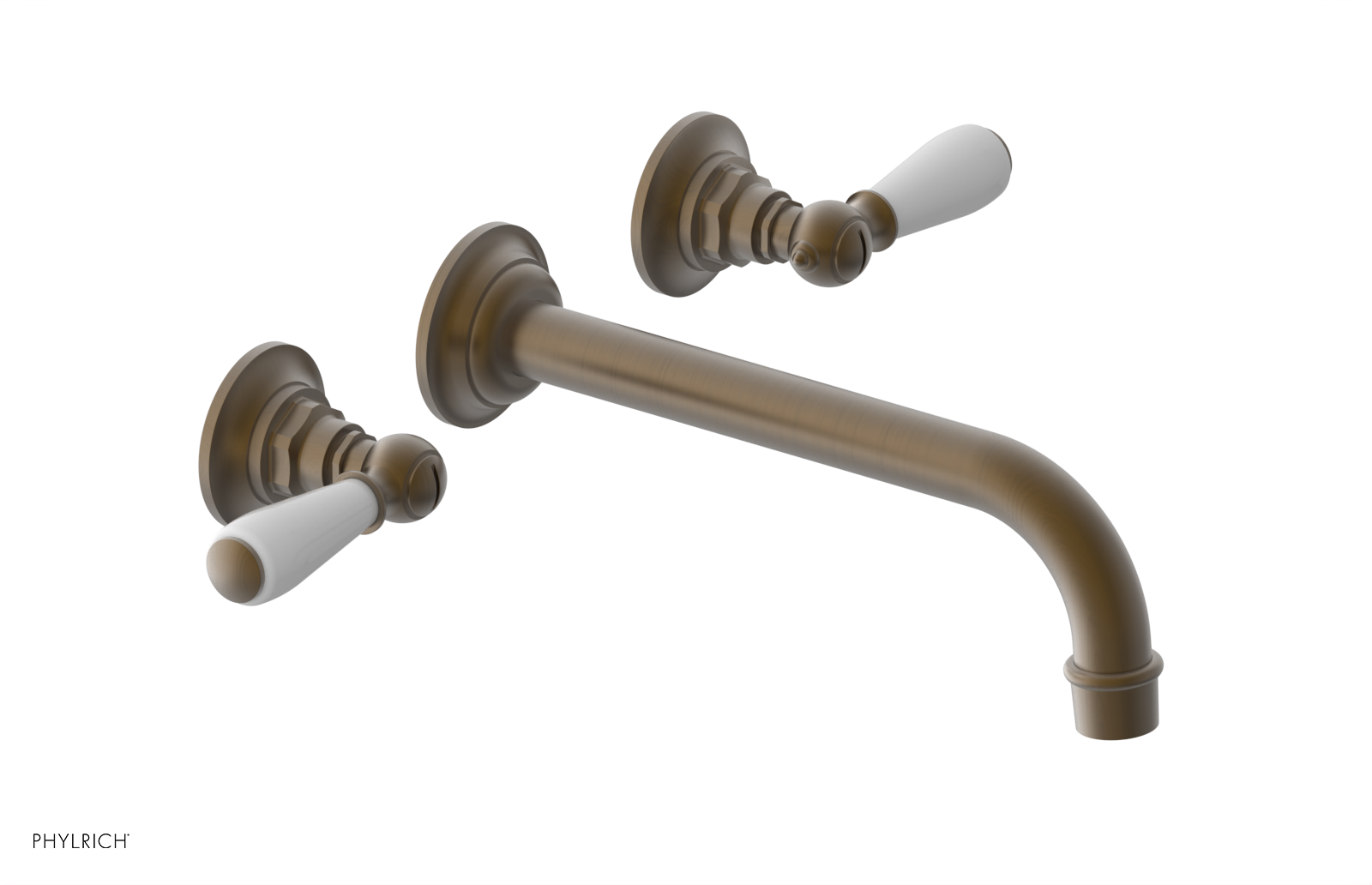 Phylrich Jamestown 10" Spout Wall Lavatory Set with Lever Handle by Phylrich