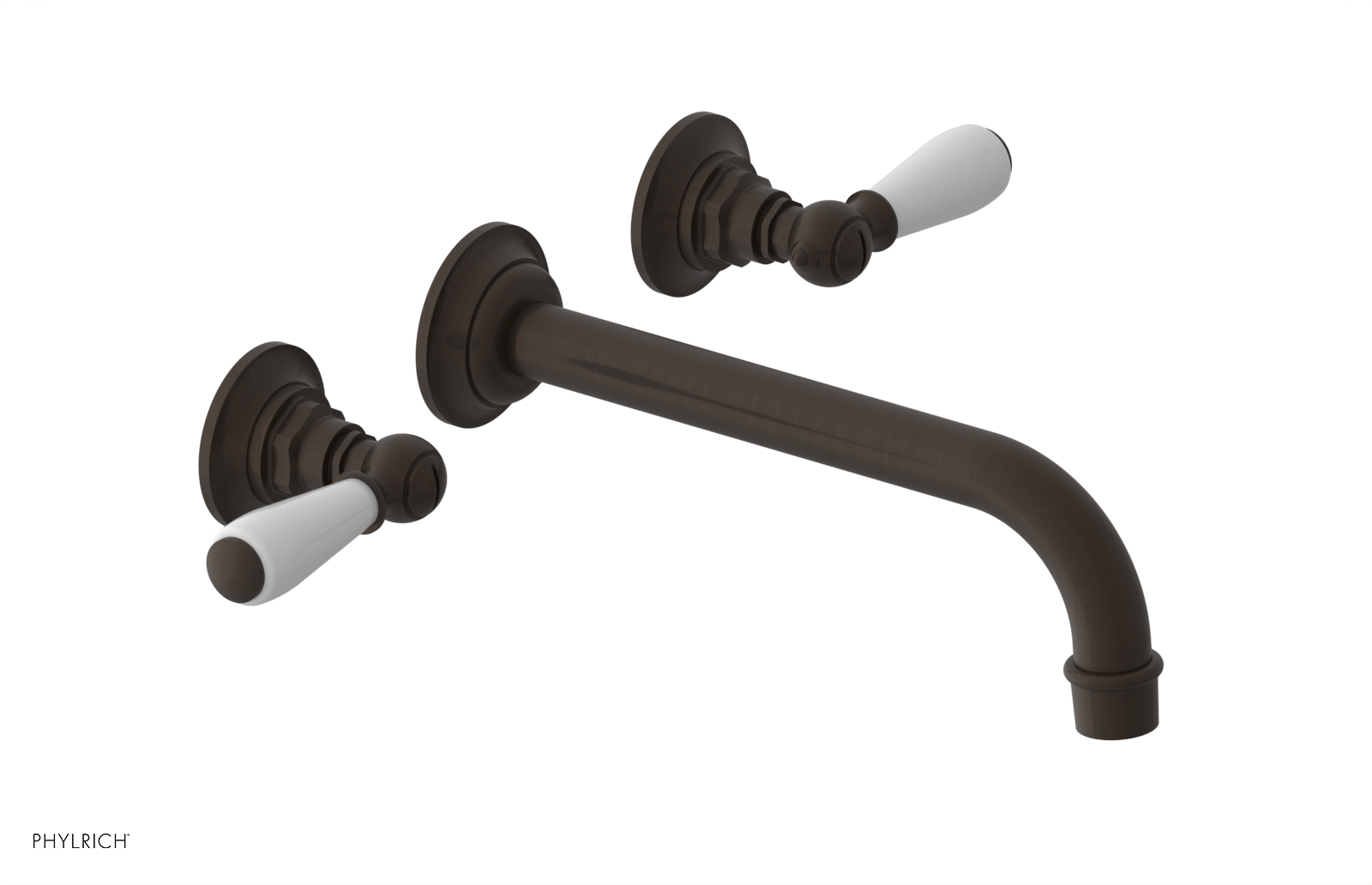 Phylrich Jamestown 10" Spout Wall Lavatory Set with Lever Handle