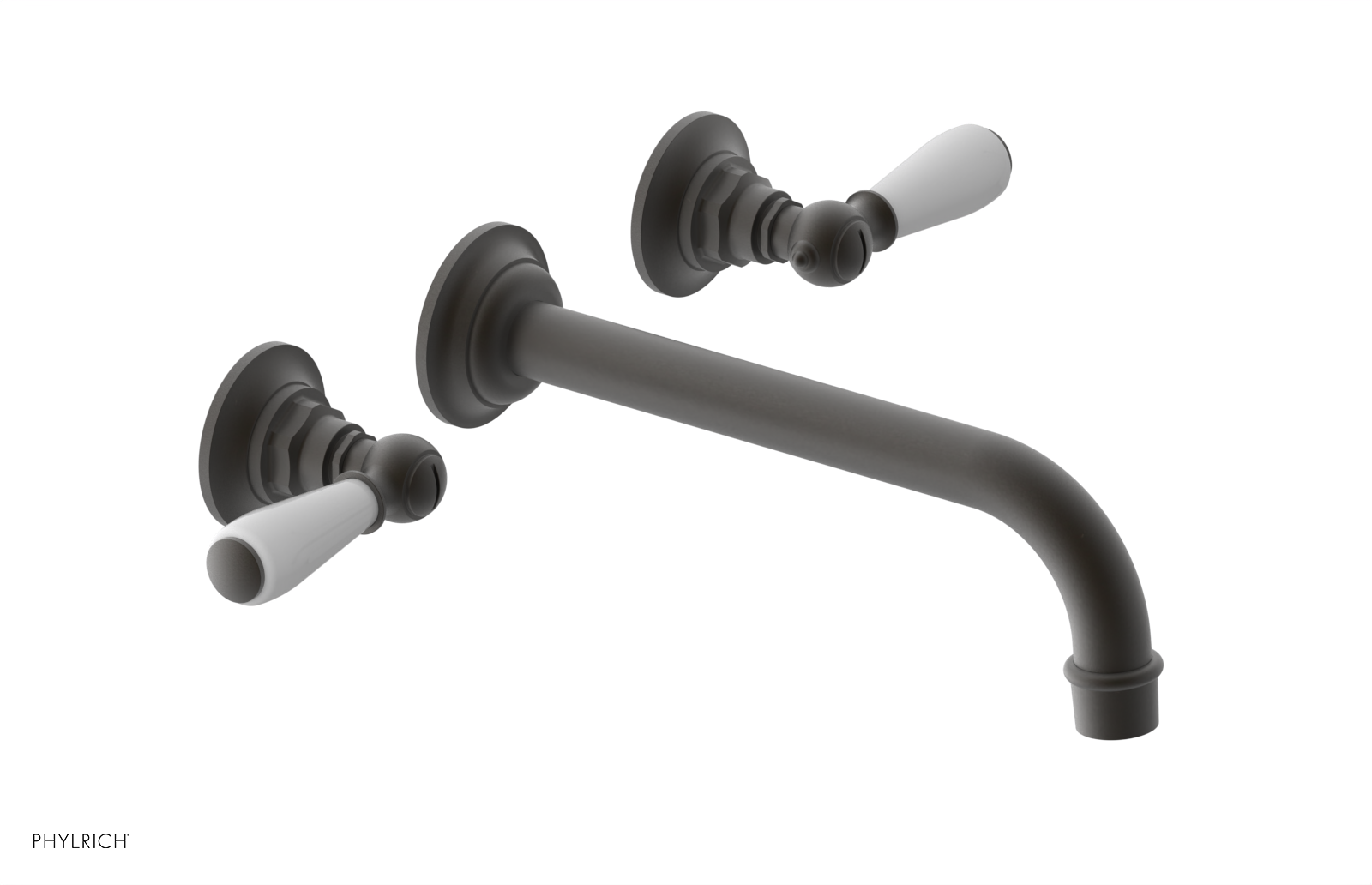 Phylrich Jamestown 10" Spout Wall Lavatory Set with Lever Handle by Phylrich