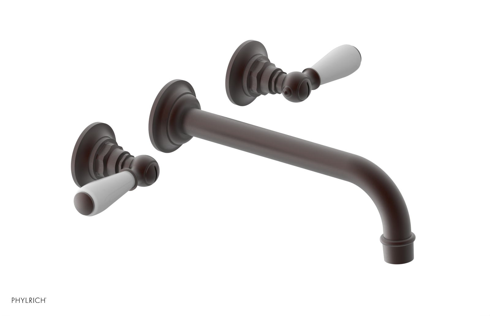Phylrich Jamestown 10" Spout Wall Lavatory Set with Lever Handle by Phylrich
