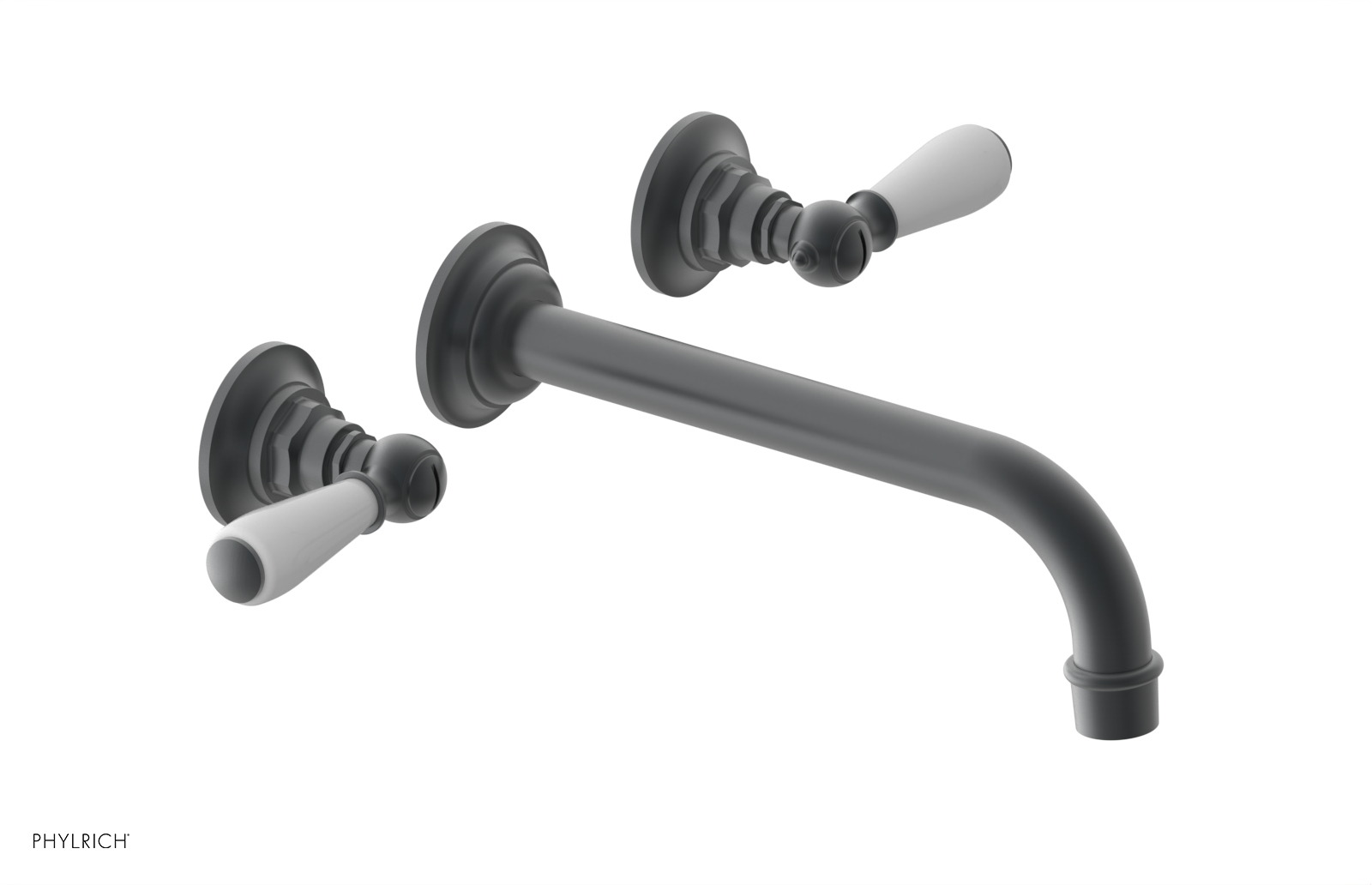 Phylrich Jamestown 10" Spout Wall Lavatory Set with Lever Handle by Phylrich