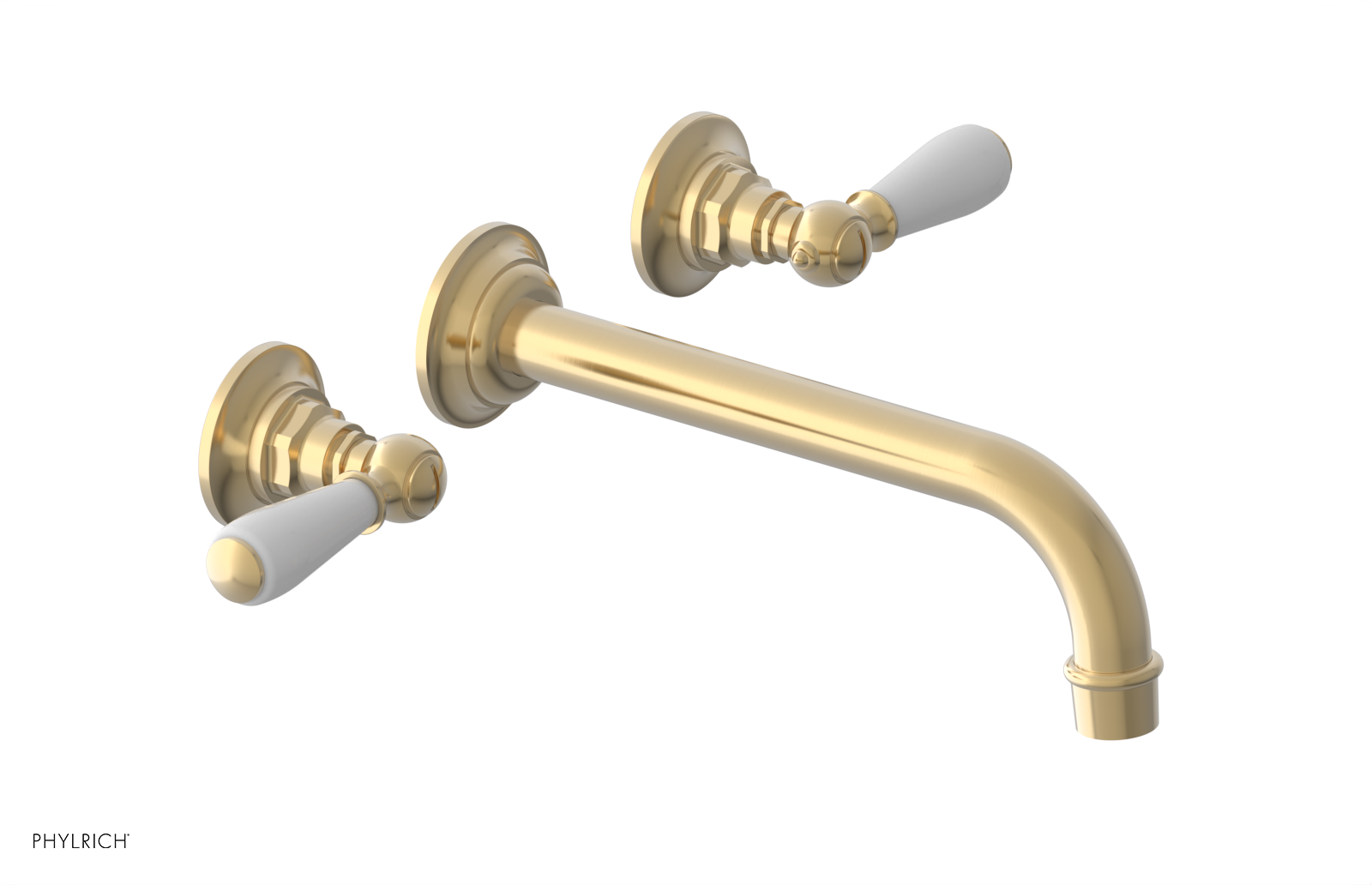 Phylrich Jamestown 10" Spout Wall Lavatory Set with Lever Handle