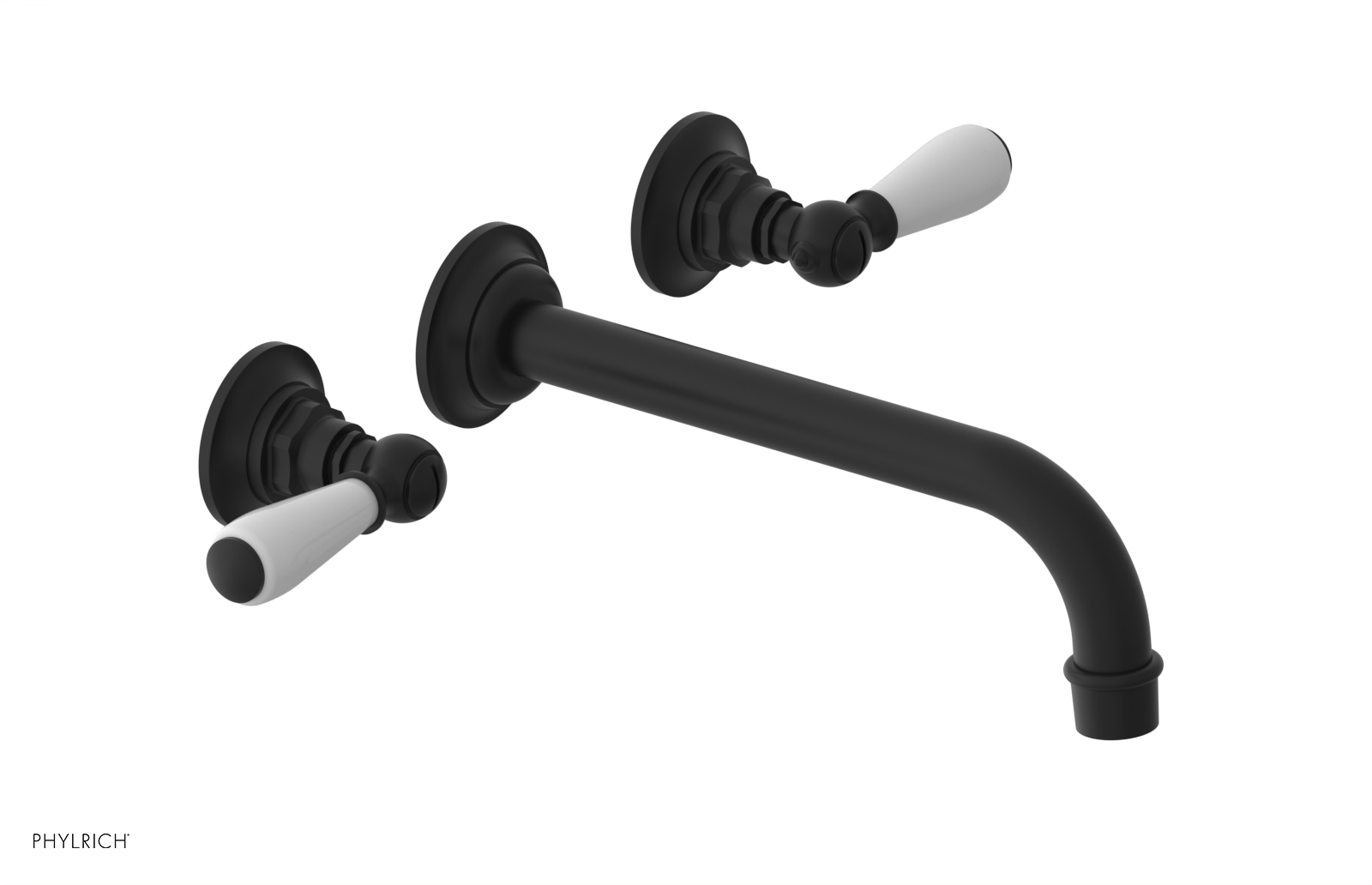 Phylrich Jamestown 10" Spout Wall Lavatory Set with Lever Handle