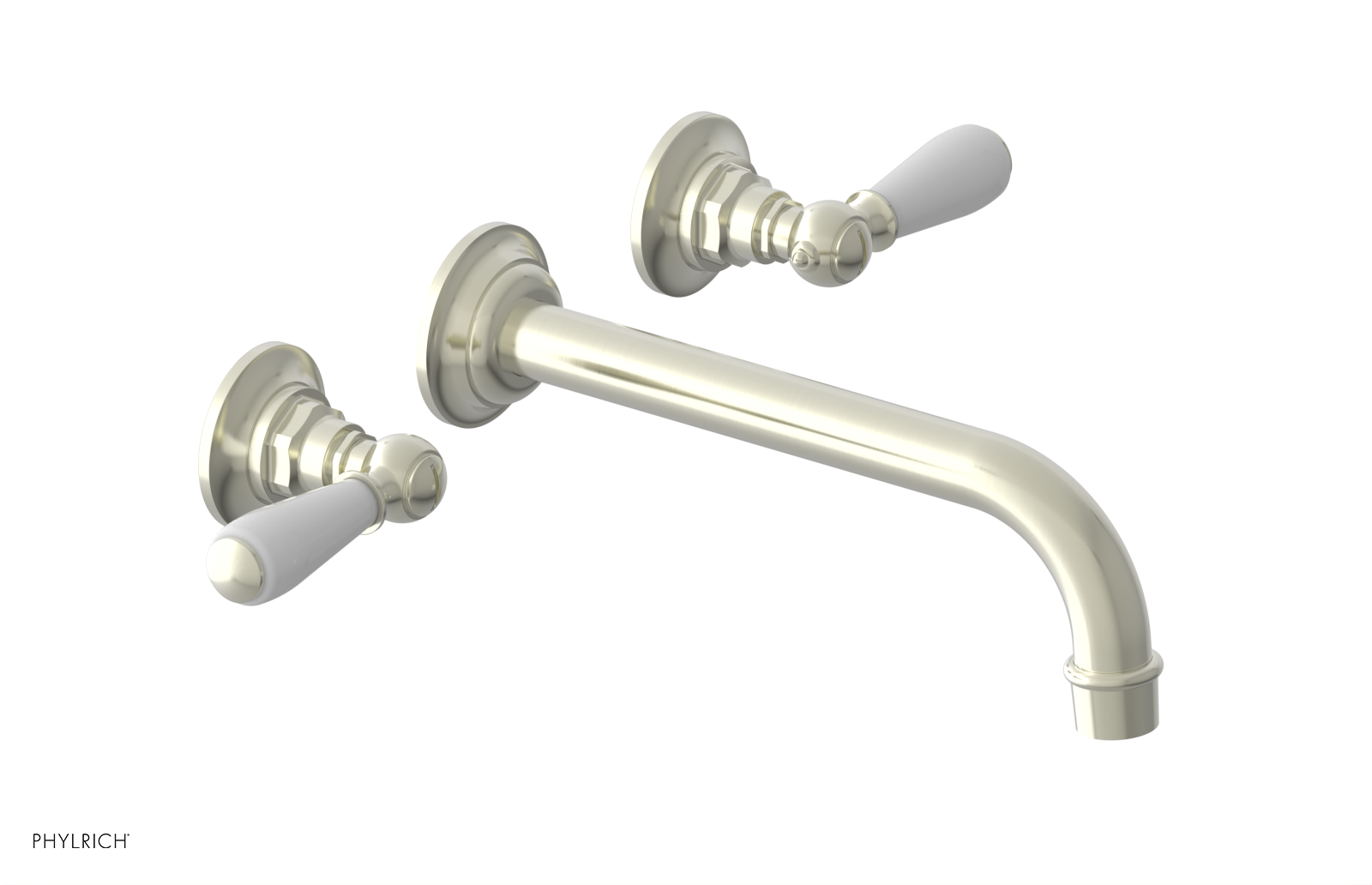 Phylrich Jamestown 10" Spout Wall Lavatory Set with Lever Handle by Phylrich