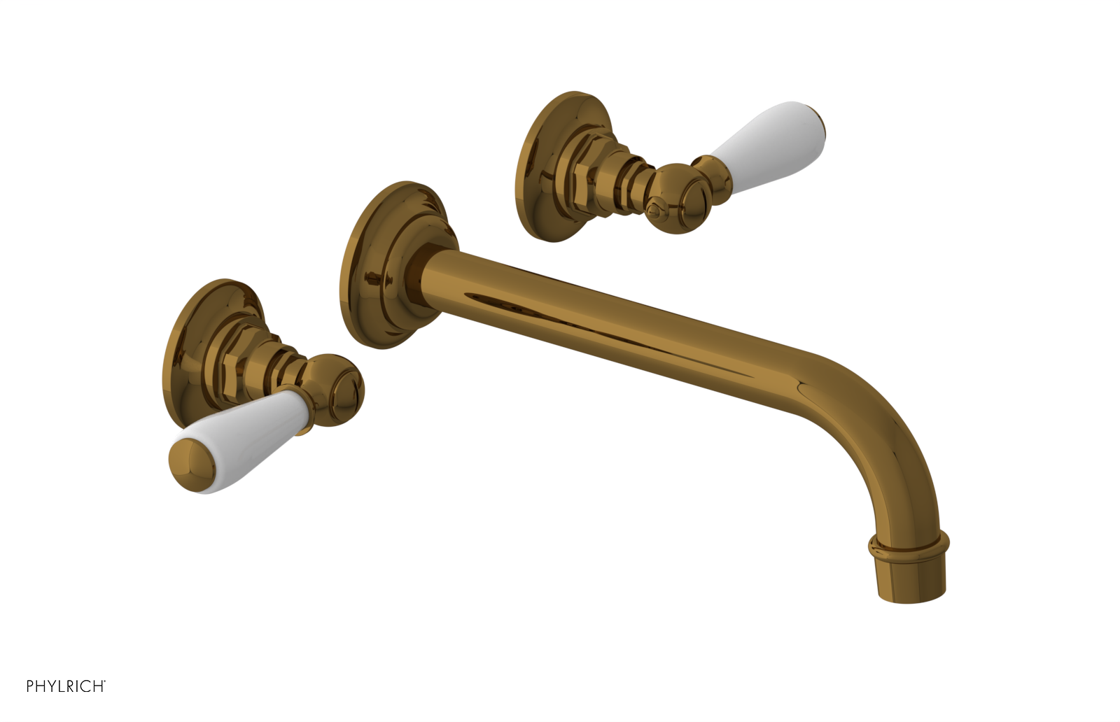 Phylrich Jamestown 10" Spout Wall Lavatory Set with Lever Handle by Phylrich