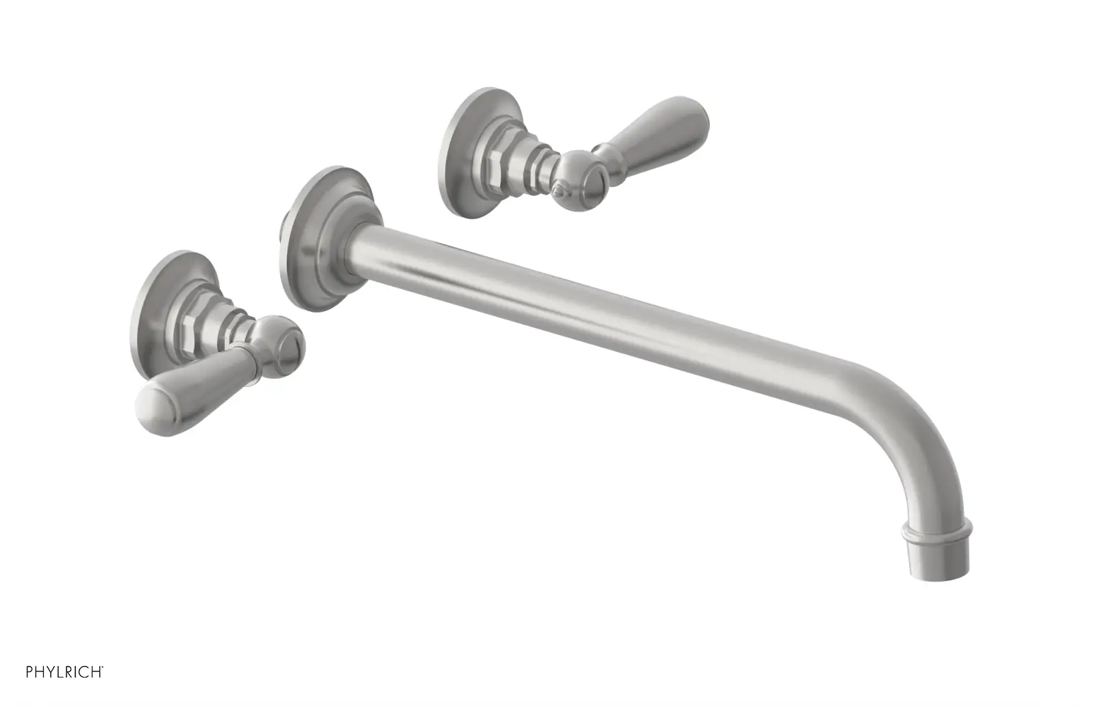 Phylrich Jamestown 12" Spout Wall Lavatory Set with Lever Handle by Phylrich