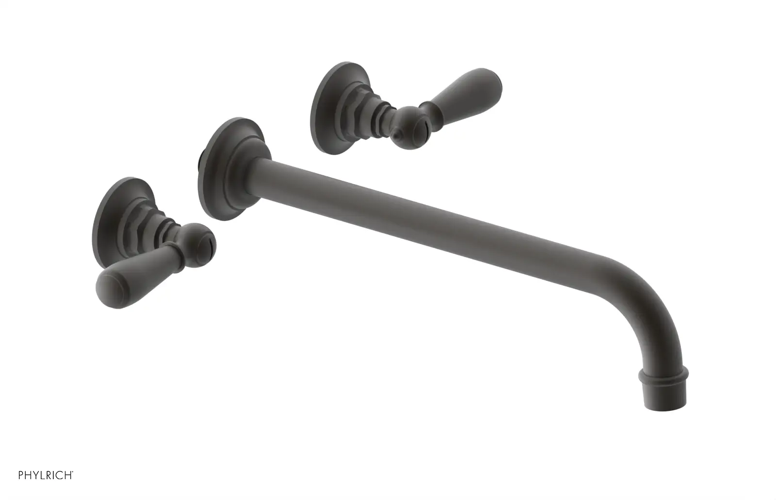 Phylrich Jamestown 12" Spout Wall Lavatory Set with Lever Handle by Phylrich