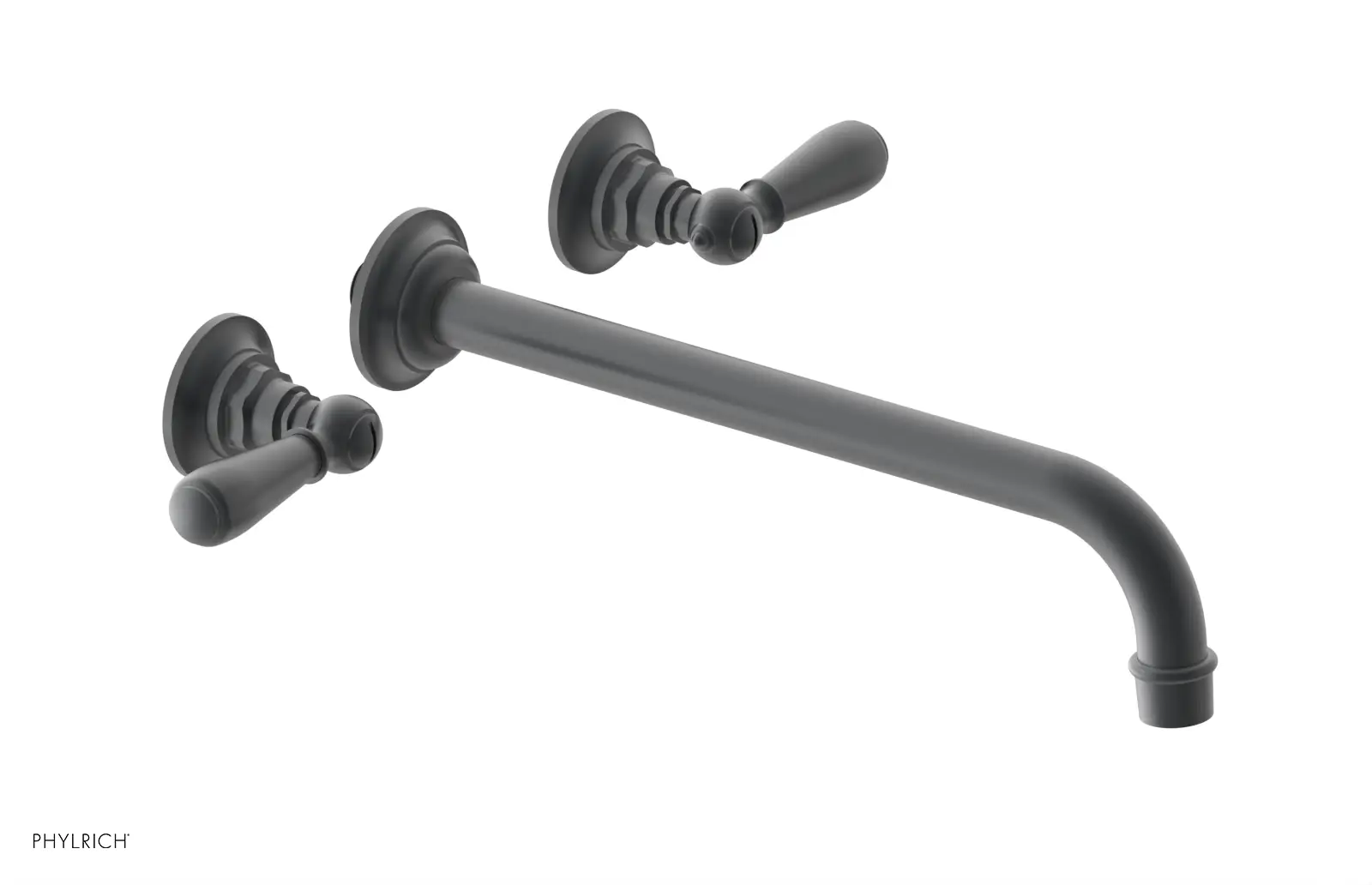 Phylrich Jamestown 12" Spout Wall Lavatory Set with Lever Handle by Phylrich